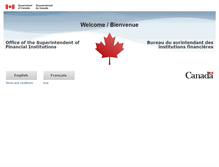 Tablet Screenshot of osfi-bsif.gc.ca